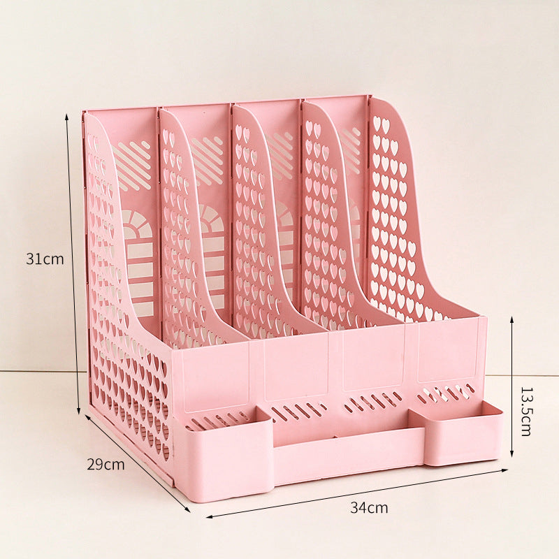 Desk Organizer File Tray Desk Book Stand Office Document Holder