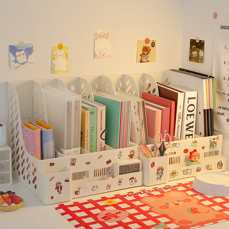 Desk Organizer File Tray Desk Book Stand Office Document Holder