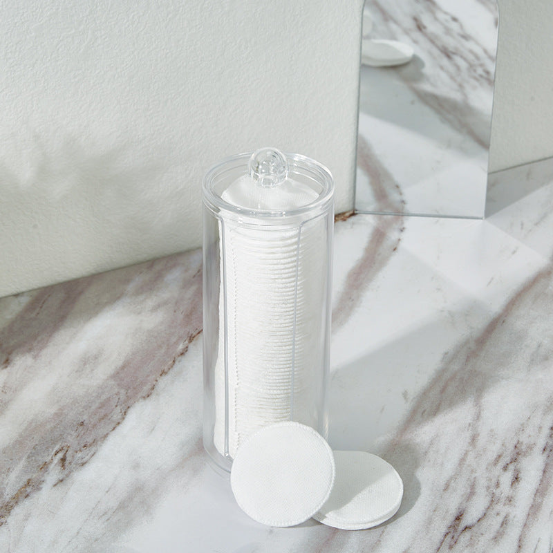 2-Pack Cosmetic Storage Jars Acrylic Makeup Cotton Pad Holder