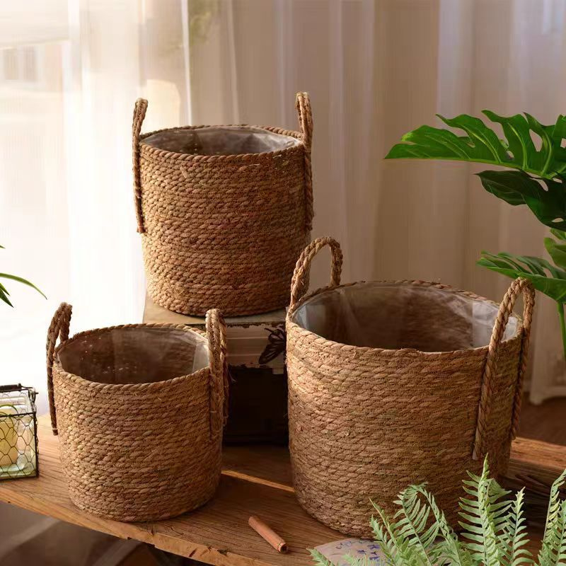 Nordic Seagrass Woven Flower Basket