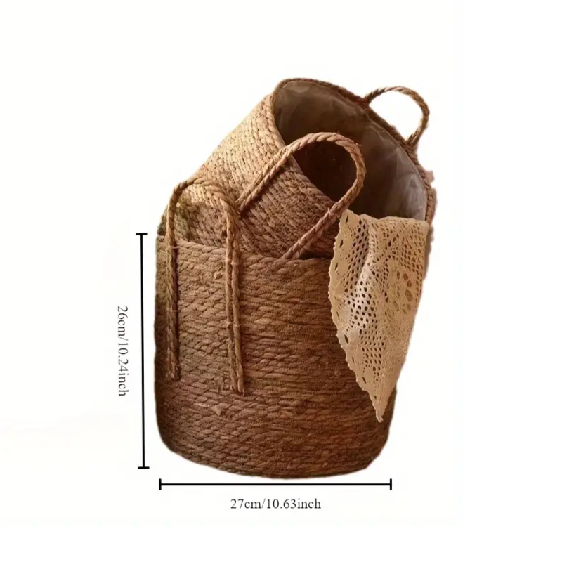 Nordic Seagrass Woven Flower Basket