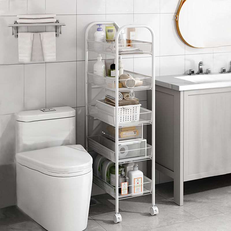 Rolling Storage Cart Layered Storage Shelves