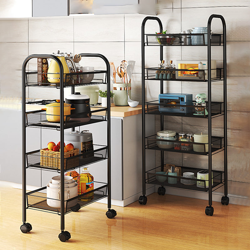 Rolling Storage Cart Layered Storage Shelves