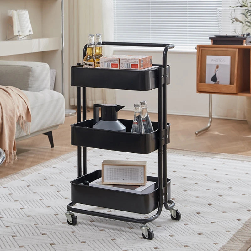 Iron Kitchen Trolleys Storage Cart Multi-layer Snack Shelf