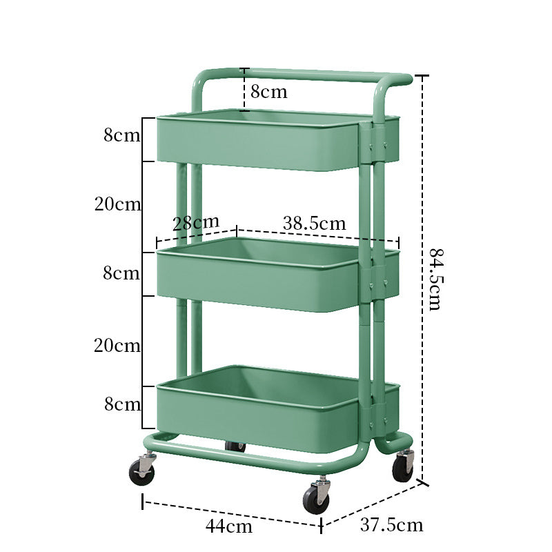 Iron Kitchen Trolleys Storage Cart Multi-layer Snack Shelf