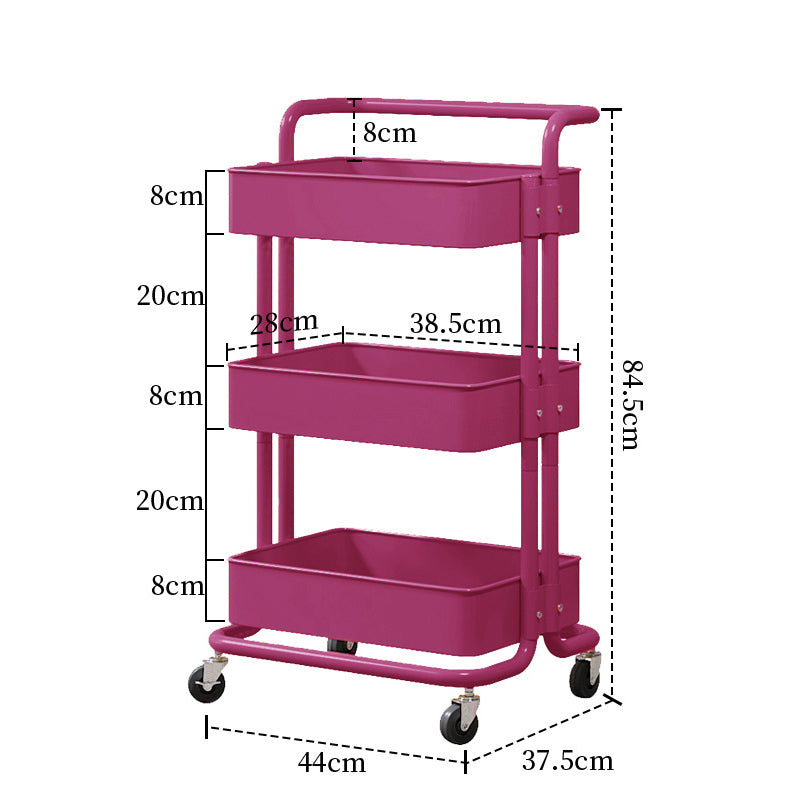 Iron Kitchen Trolleys Storage Cart Multi-layer Snack Shelf