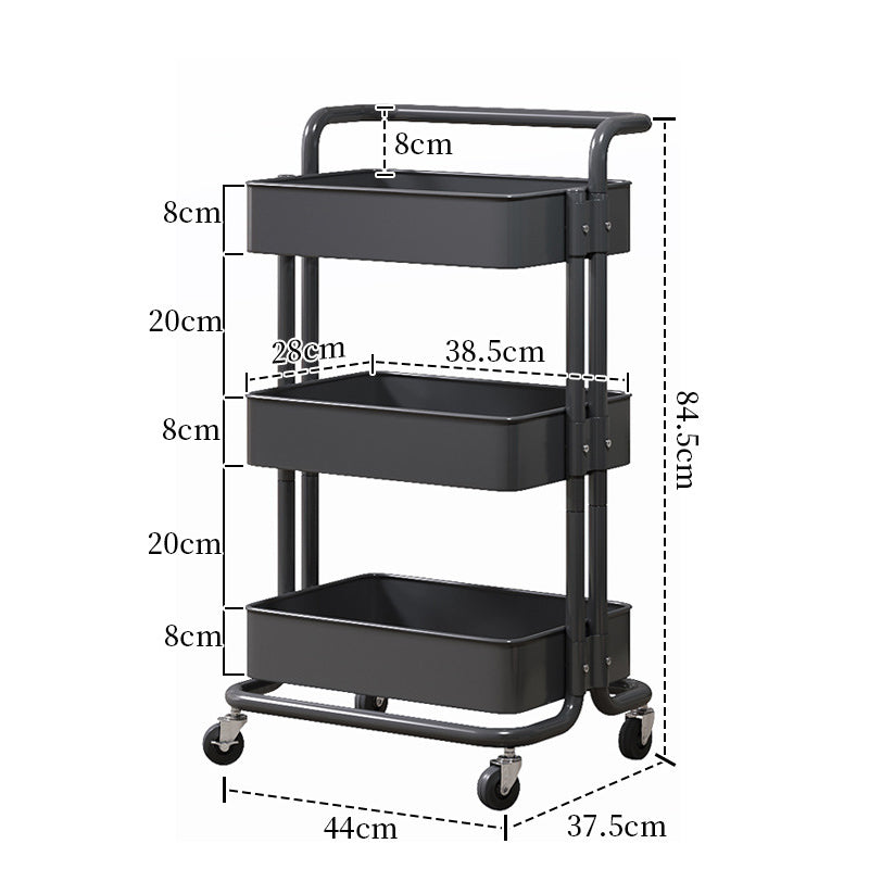 Iron Kitchen Trolleys Storage Cart Multi-layer Snack Shelf