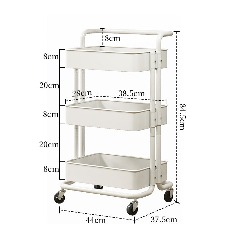 Iron Kitchen Trolleys Storage Cart Multi-layer Snack Shelf