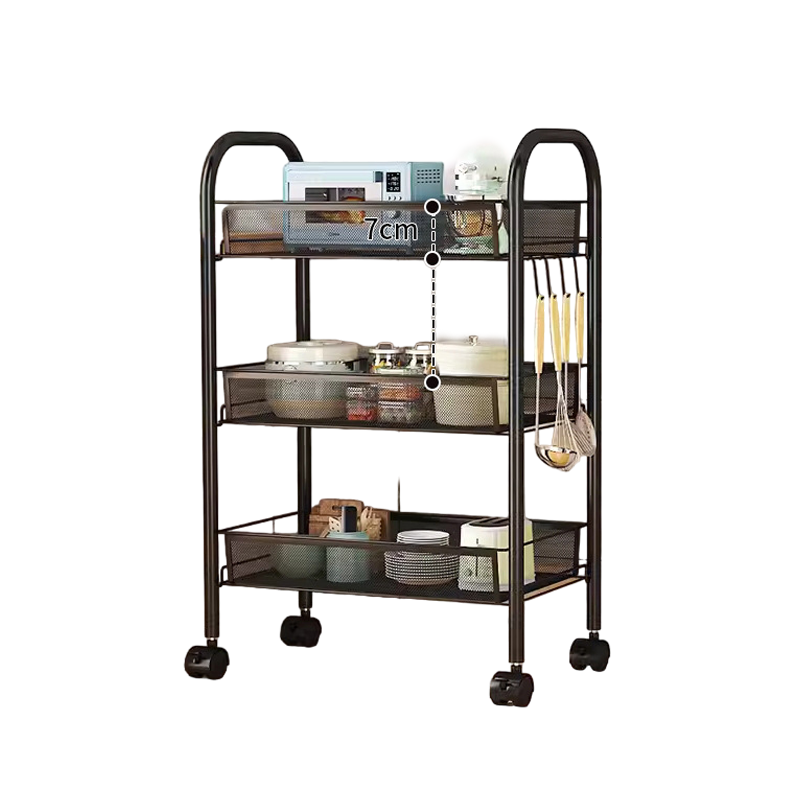 Rolling Storage Cart Layered Storage Shelves