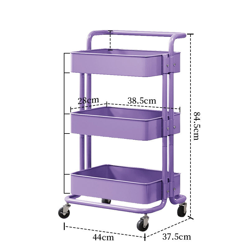 Iron Kitchen Trolleys Storage Cart Multi-layer Snack Shelf