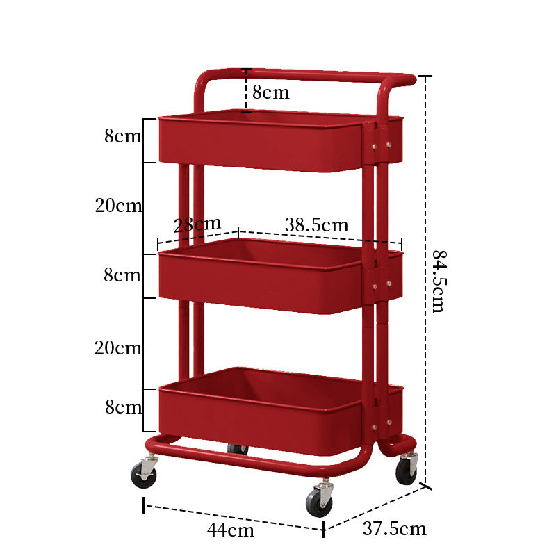Iron Kitchen Trolleys Storage Cart Multi-layer Snack Shelf