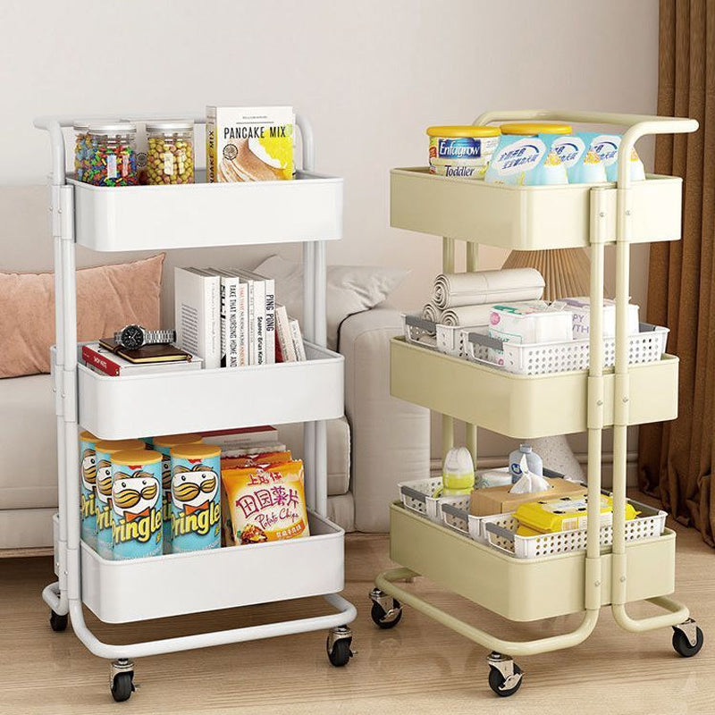 Iron Kitchen Trolleys Storage Cart Multi-layer Snack Shelf