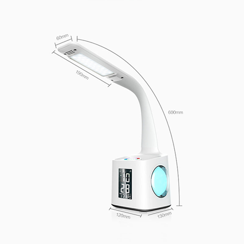 3 Level Dimmable LED Table Reading Lamp with Pen Holder, Calendar, Clock, Thermometer