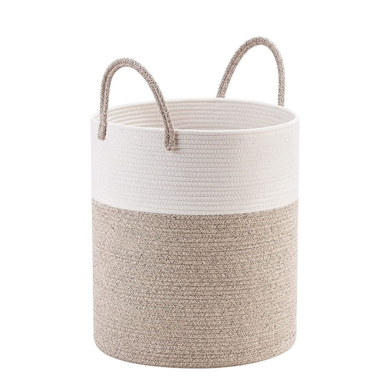 Laundry Basket Woven Rope Storage Basket with Handle