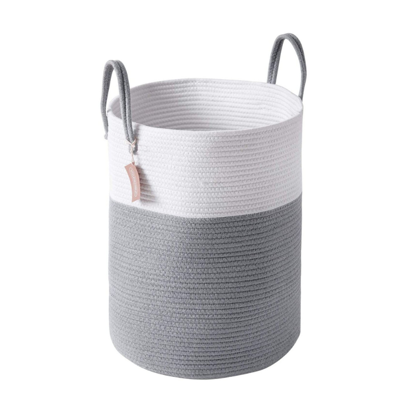 Laundry Basket Woven Rope Storage Basket with Handle