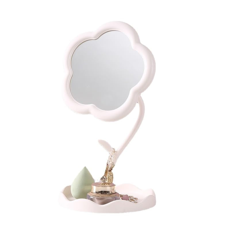 Flower-Shaped Makeup Mirror for Desk