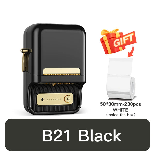 NIIMBOT B21 Mini Thermal Printer Wireless Bluetooth Label Maker Machine with Tape