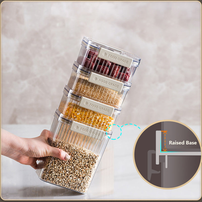 Kitchen Pantry Organizer Plastic Food Storage Containers with Lid