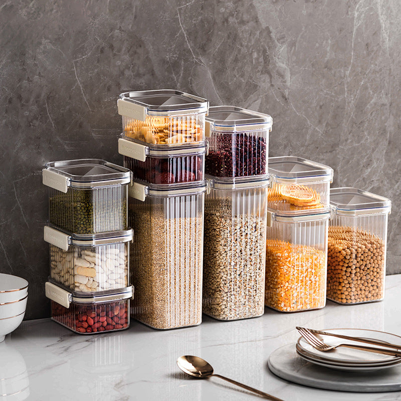 Kitchen Pantry Organizer Plastic Food Storage Containers with Lid