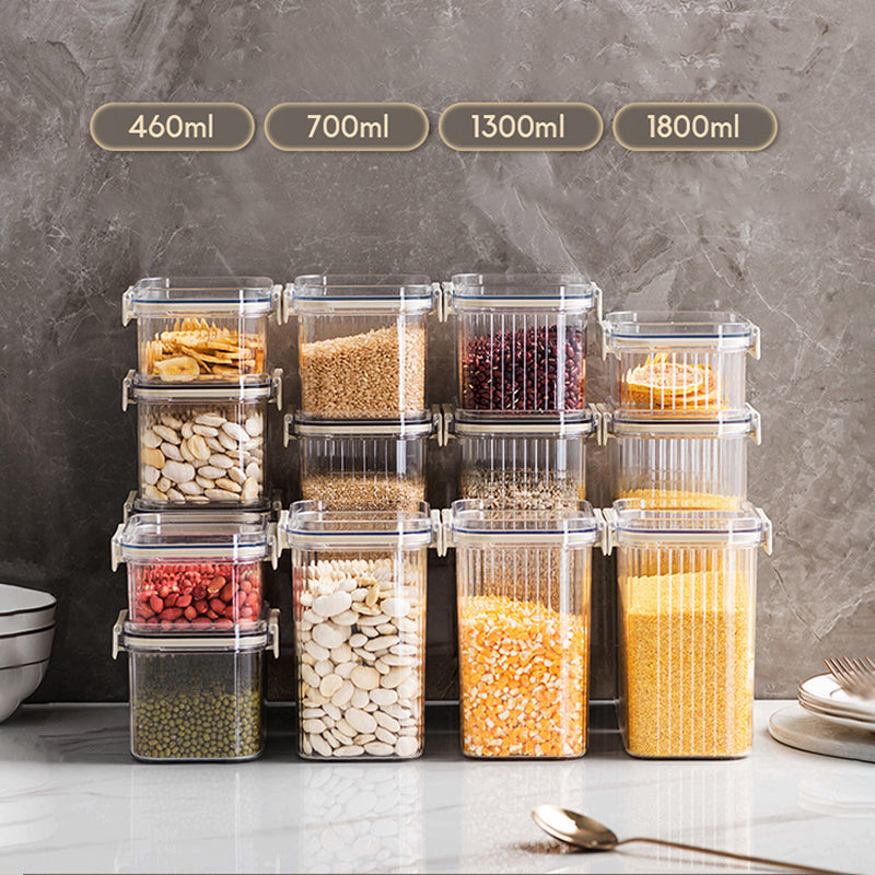 Kitchen Pantry Organizer Plastic Food Storage Containers with Lid