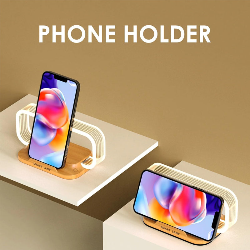 LED Bedside Lamp with 15W Wireless Charging Touch Control 3-Level Stepless Dimming