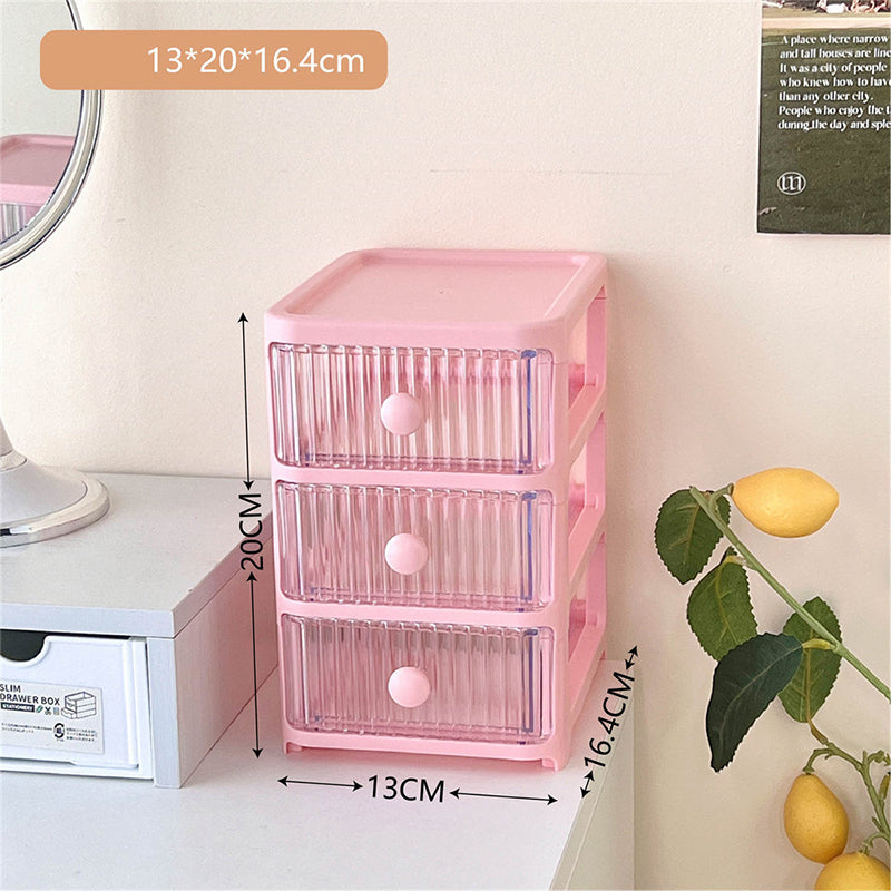 Multilayer Desk Drawer Organizer Kawaii Stationery Desktop Drawer Storage Box