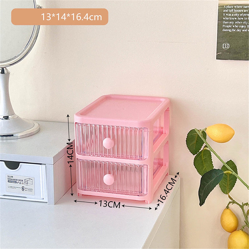 Multilayer Desk Drawer Organizer Kawaii Stationery Desktop Drawer Storage Box