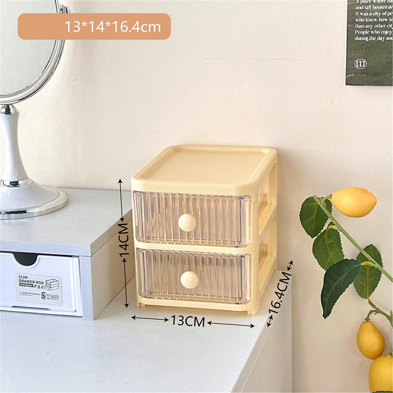 Multilayer Desk Drawer Organizer Kawaii Stationery Desktop Drawer Storage Box