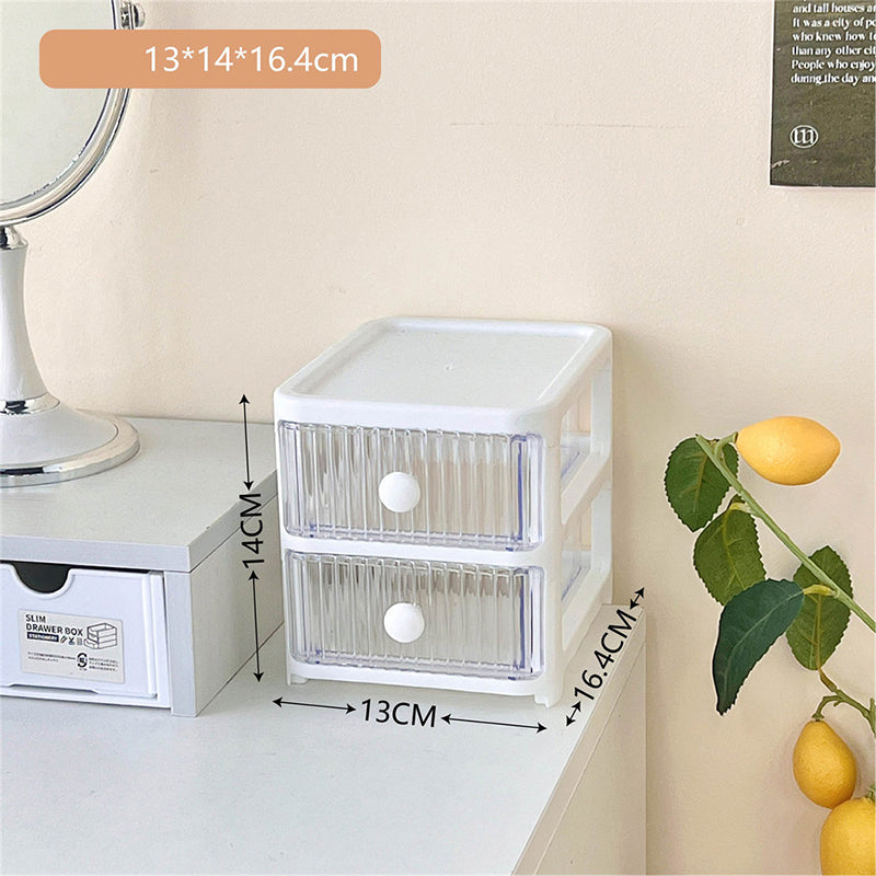 Multilayer Desk Drawer Organizer Kawaii Stationery Desktop Drawer Storage Box