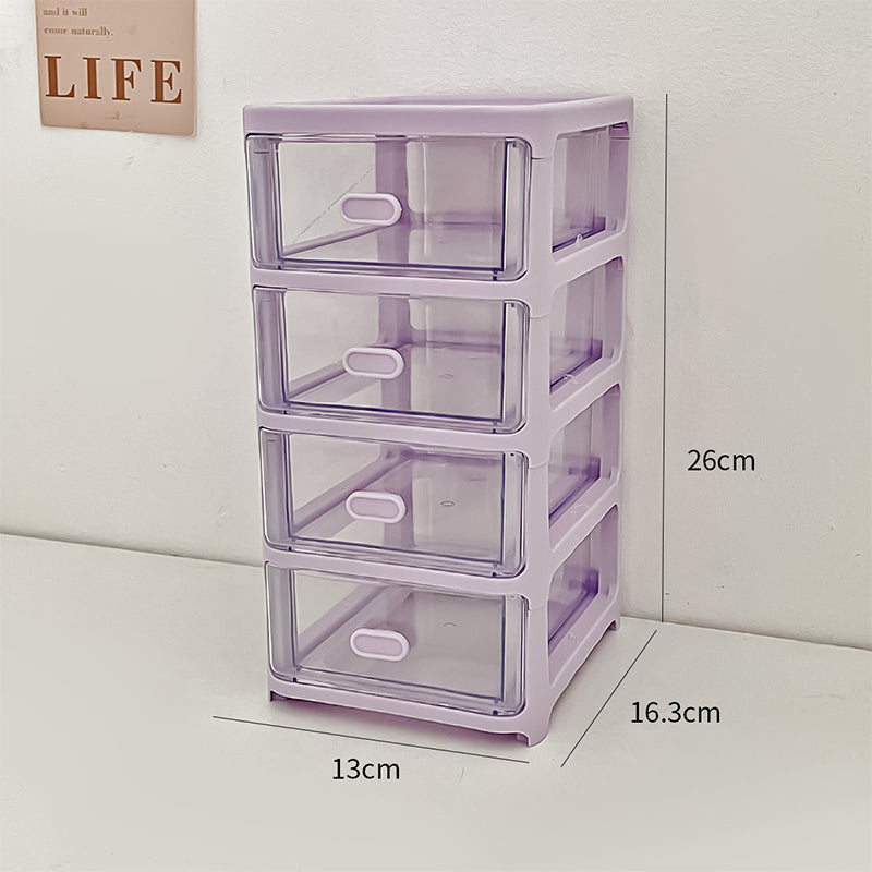 2-5 Tiers Desk Organizer Drawers Mini Desktop Stationery Jewelry Storage Container