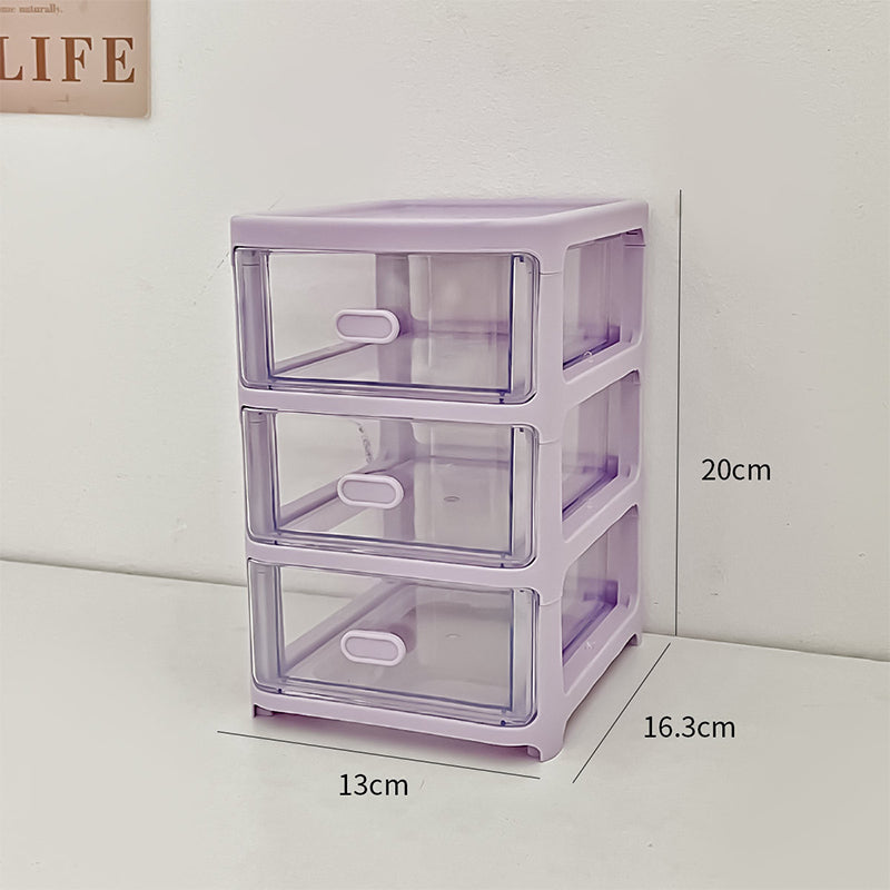 2-5 Tiers Desk Organizer Drawers Mini Desktop Stationery Jewelry Storage Container