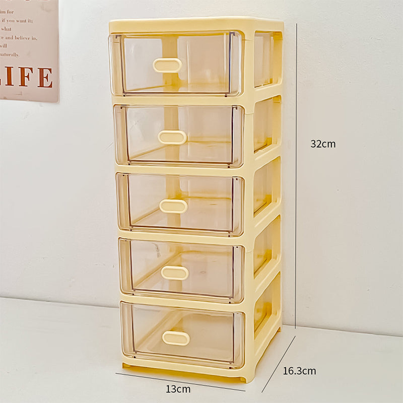 2-5 Tiers Desk Organizer Drawers Mini Desktop Stationery Jewelry Storage Container