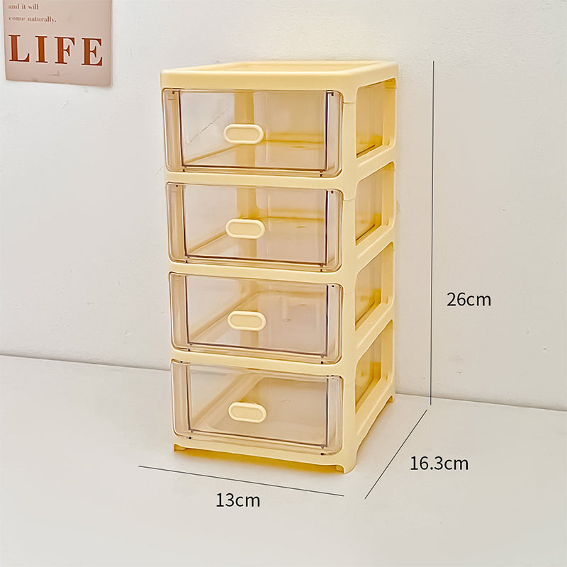 2-5 Tiers Desk Organizer Drawers Mini Desktop Stationery Jewelry Storage Container