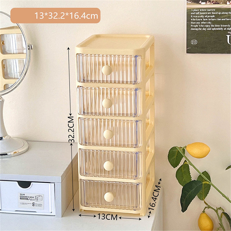 Multilayer Desk Drawer Organizer Kawaii Stationery Desktop Drawer Storage Box