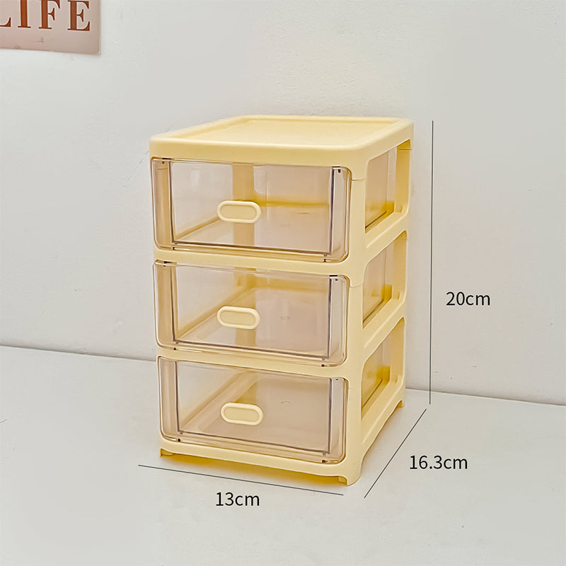 2-5 Tiers Desk Organizer Drawers Mini Desktop Stationery Jewelry Storage Container