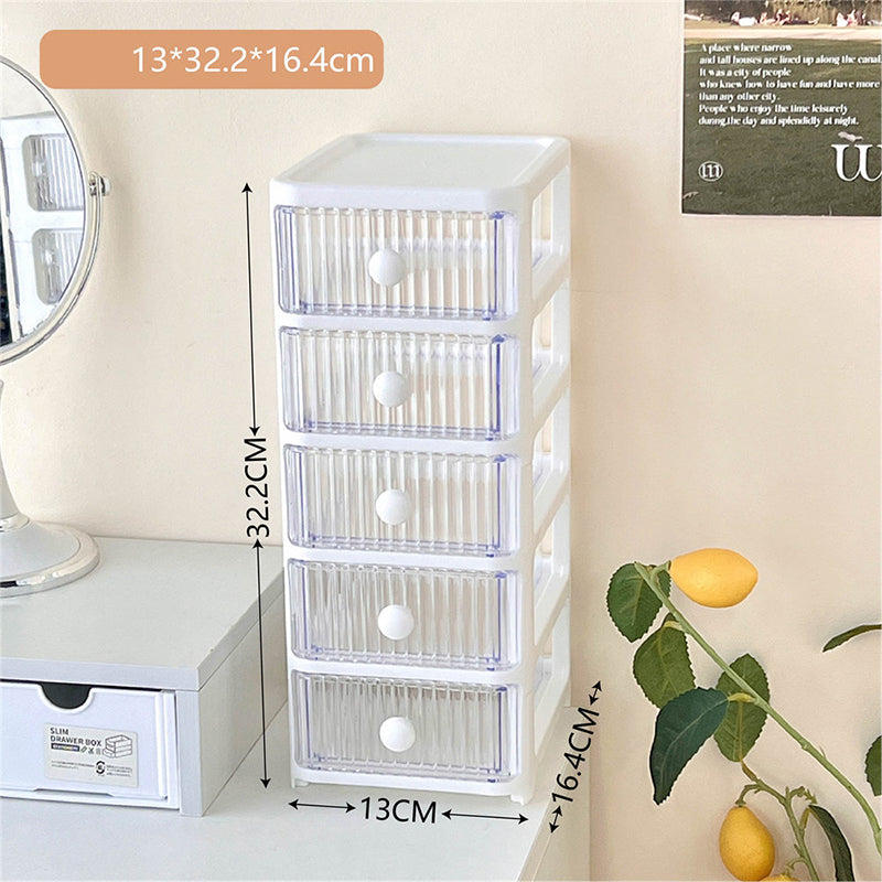 Multilayer Desk Drawer Organizer Kawaii Stationery Desktop Drawer Storage Box