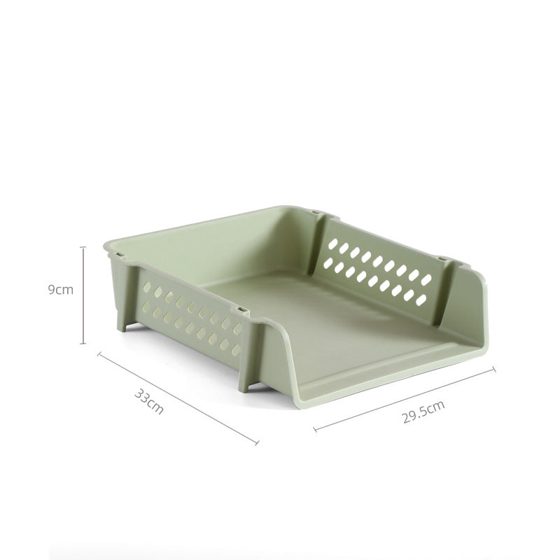 Multi-layer File Tray Organizer Stackable A4 Document Paper Organizer Rack
