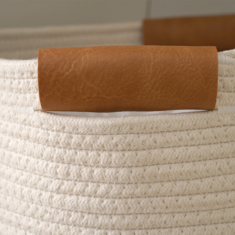 Woven Rope Laundry Basket with Handles