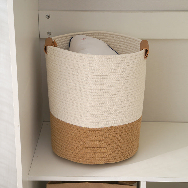 Woven Rope Laundry Basket with Handles