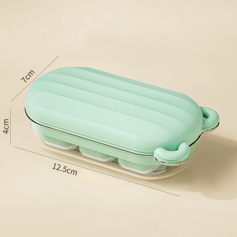 2-Pack Bear-Shaped Silicone Ice Cube Tray with Lid