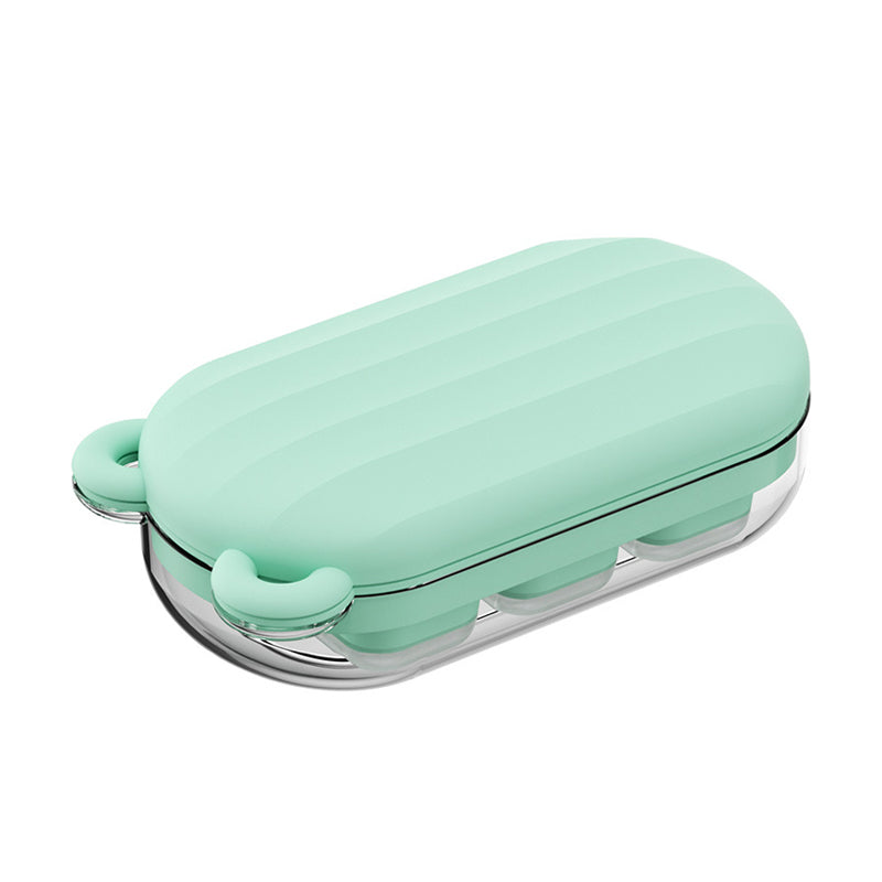 2-Pack Bear-Shaped Silicone Ice Cube Tray with Lid
