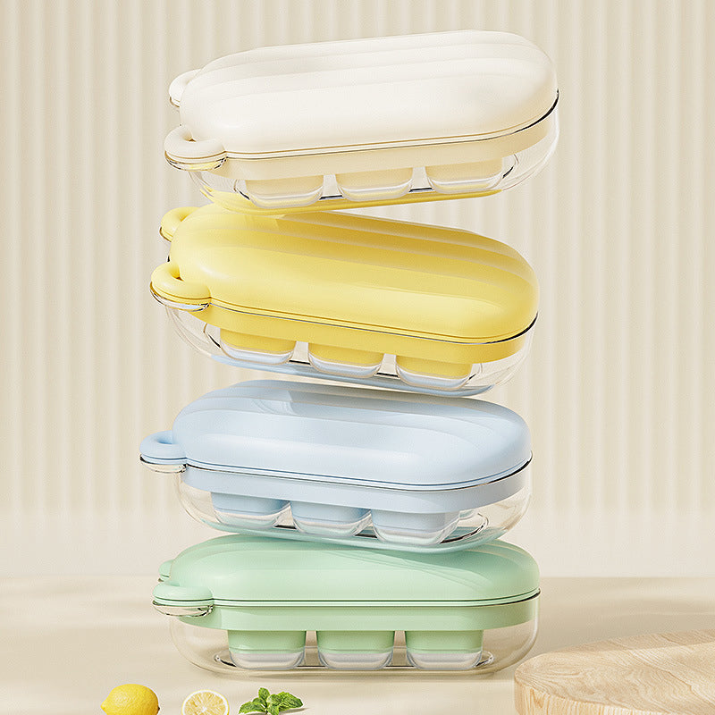 2-Pack Bear-Shaped Silicone Ice Cube Tray with Lid