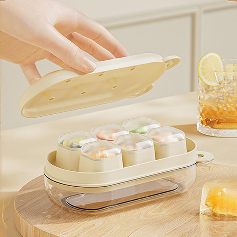 2-Pack Bear-Shaped Silicone Ice Cube Tray with Lid