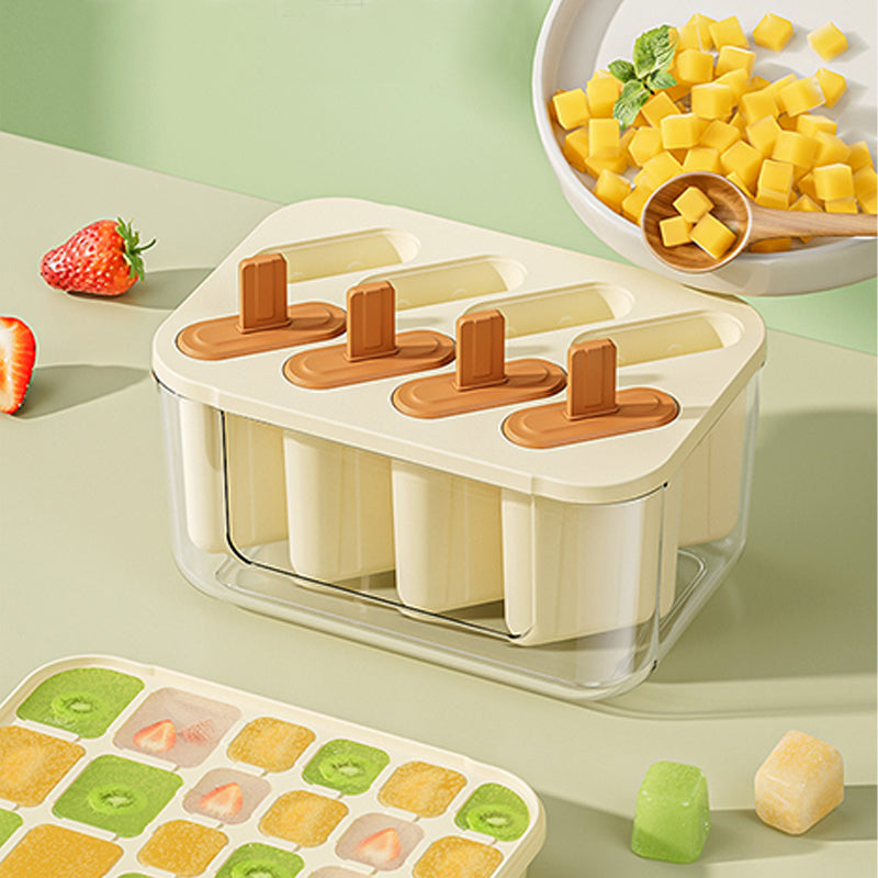 Silicone lce Cube Film 22 Grid lce Box with Lid /lce-Cream Mould