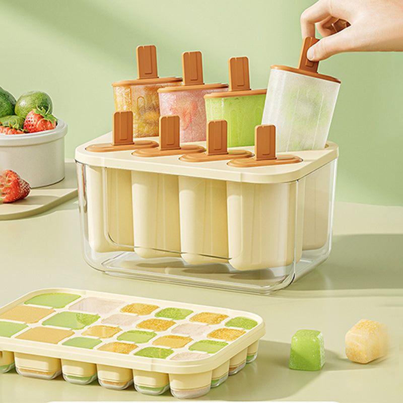 Silicone lce Cube Film 22 Grid lce Box with Lid /lce-Cream Mould