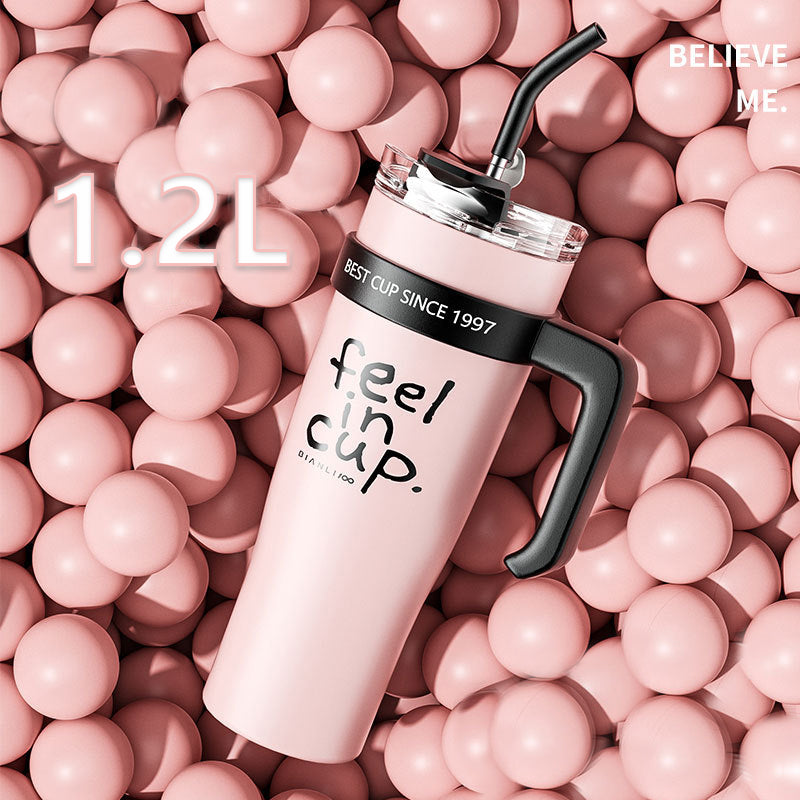 40oz Water Bottle with Handle Resistant Tumbler Reusable Insulated Stainless Steel