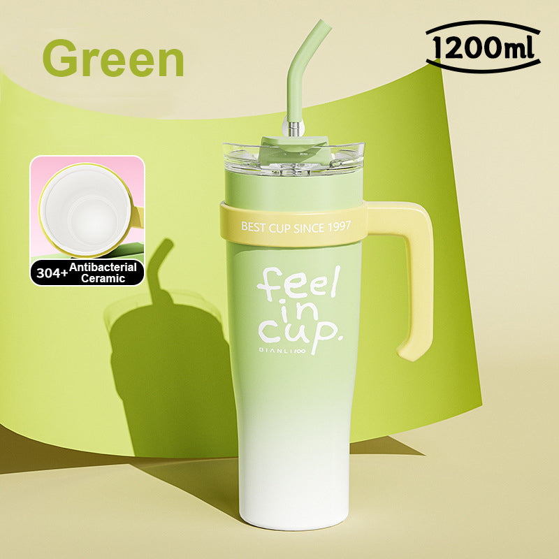 40oz Water Bottle with Handle Resistant Tumbler Reusable Insulated Stainless Steel