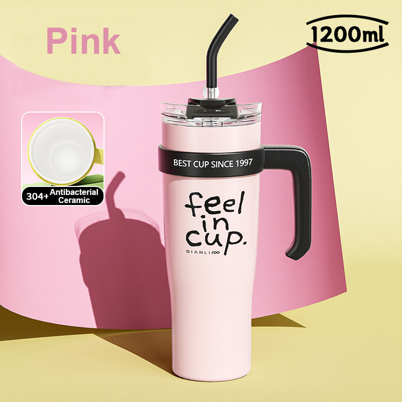 40oz Water Bottle with Handle Resistant Tumbler Reusable Insulated Stainless Steel