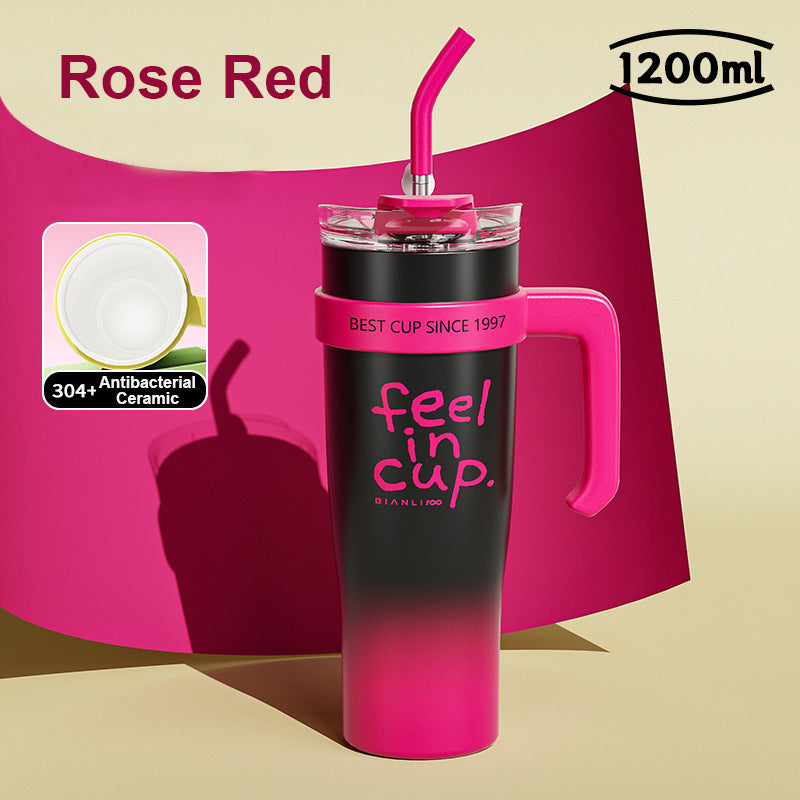 40oz Water Bottle with Handle Resistant Tumbler Reusable Insulated Stainless Steel