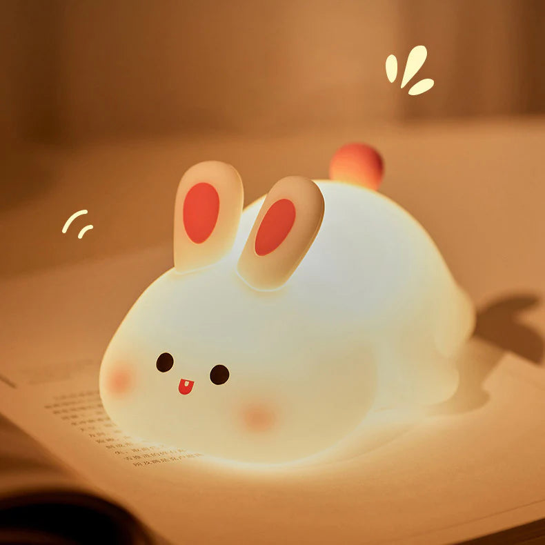 Cute Rabbit Tap Night Light for Kids
